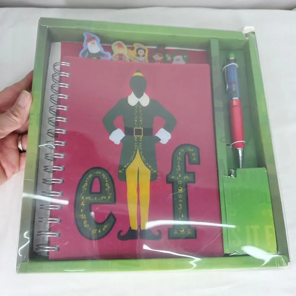 Elf The Movie Tabbed Spiral Journal and Floaty Pen Stationary Gift Set New